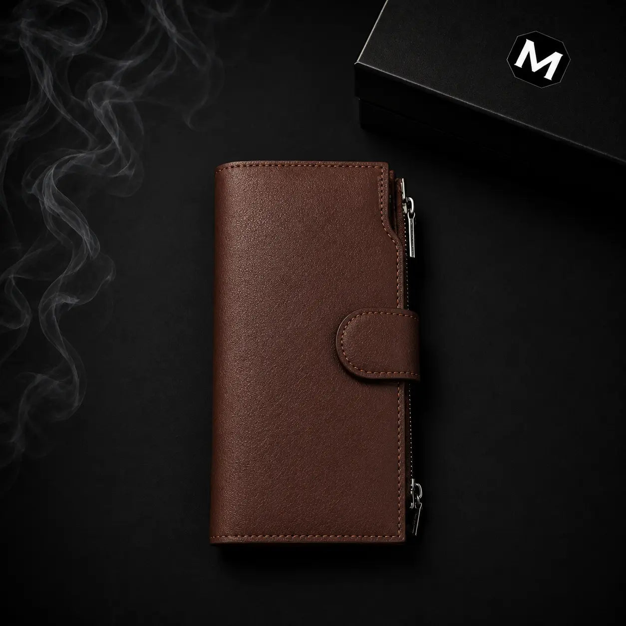 Vintage Brown Long Wallet