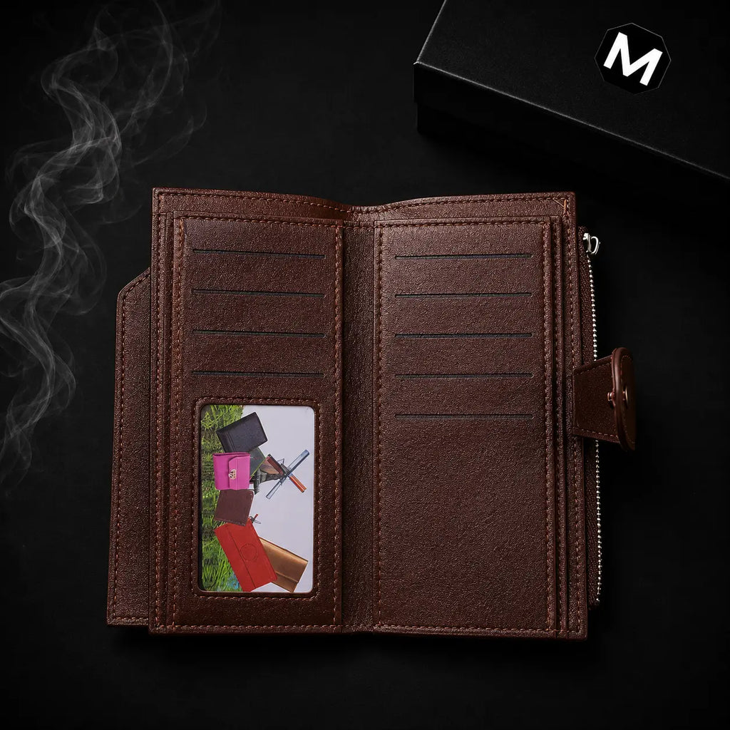 Vintage Brown Long Wallet