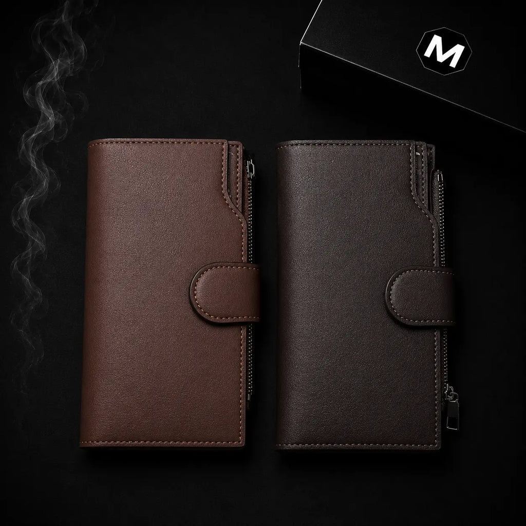 Vintage Brown Long Wallet