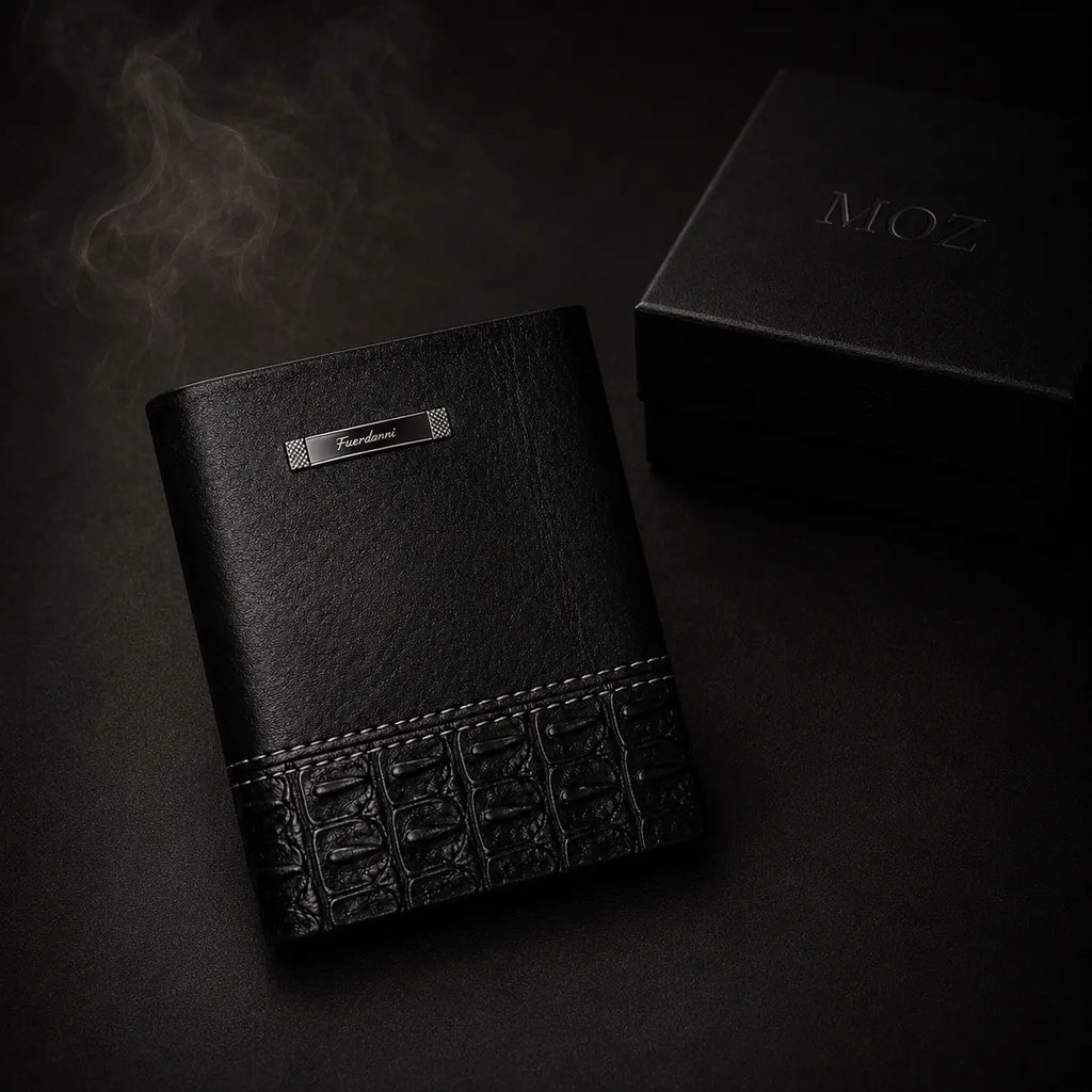 Trifold Wallet Croc-Embossed