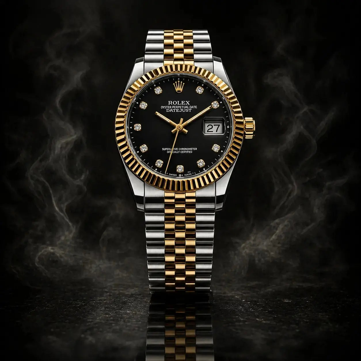 Rolex Sleek Noir Watch