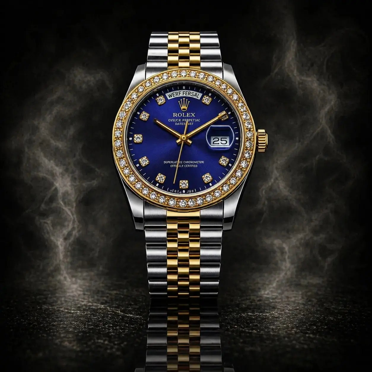 Rolex Sleek Stone Noir Watch